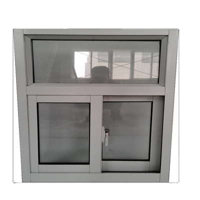 Finestra scorrevole in alluminio nero di design moderno con sistema di alta sicurezza e barre di sicurezza