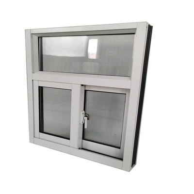 Finestra scorrevole in alluminio nero di design moderno con sistema di alta sicurezza e barre di sicurezza
