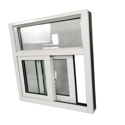 Finestra scorrevole in alluminio nero di design moderno con sistema di alta sicurezza e barre di sicurezza