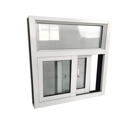 Finestra scorrevole in alluminio nero di design moderno con sistema di alta sicurezza e barre di sicurezza