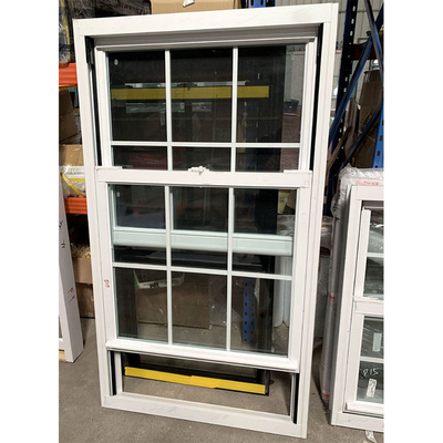 America Style Vinyl Window Upvc Frame Pvc Double Hang Windows per ufficio domestico