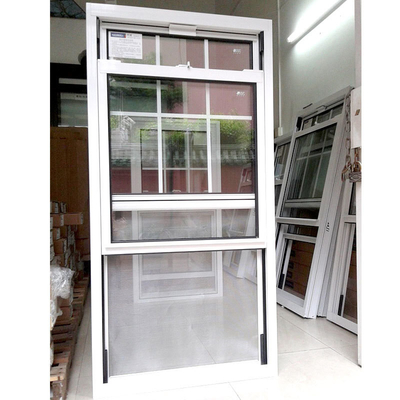 America Style Vinyl Window Upvc Frame Pvc Double Hang Windows per ufficio domestico