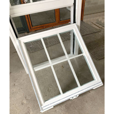 America Style Vinyl Window Upvc Frame Pvc Double Hang Windows per ufficio domestico