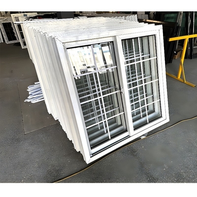 Porta scorrevole a doppia finestra scorrevole in PVC orizzontale a spinta-tirata insonorizzante in PVC